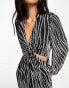 Style Cheat metallic dress in silver zebra