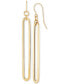 ფოტო #1 პროდუქტის Polished Oblong Drop Earrings in 14k Gold