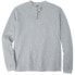 Фото #1 товара Мужская футболка KingSize Big & Tall Waffle-Knit Thermal Henley Tee - XL, цвет Heather Charcoal