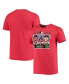 Фото #2 товара Men's Freddie Freeman and Ronald Acuna Jr. Heathered Red Atlanta Braves MLB Jam Player Tri-Blend T-shirt