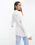 Mango oversized shirt in white