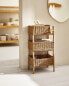 Rattan storage rack