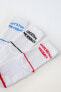 Фото #4 товара Pack of three pairs of sports socks with slogan
