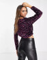 Фото #4 товара Vero Moda sequin long sleeve top in pink