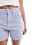 Tommy Jeans Mom Raw Hem Denim Shorts in Blue Grey СЕРО-СИНИЙ, W24 - фото #9