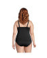 Фото #3 товара Plus Size Long Square Neck Underwire Tankini Swimsuit Top