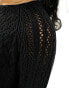 ONLY wide sleeve crochet top in black