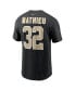 Фото #4 товара Men's Tyrann Mathieu Black New Orleans Saints Player Name and Number T-shirt