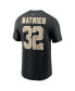 Фото #4 товара Men's Tyrann Mathieu Black New Orleans Saints Player Name and Number T-shirt