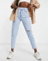 Фото #8 товара Levi's high waisted mom jeans in light wash blue