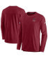 Фото #2 товара Men's Cardinal Arizona Cardinals Lockup Performance Long Sleeve T-shirt