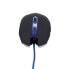 Фото #4 товара Gembird MUSG-001-B - Ambidextrous - USB Type-A - 2400 DPI - Black - Blue