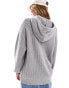 Фото #4 товара 4th & Reckless knitted rib logo hoodie in grey