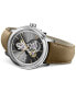 ფოტო #2 პროდუქტის Men's Swiss Automatic Maestro "Let It Be" Beatles Brown Strap Watch 40mm