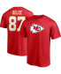 Фото #1 товара Men's Travis Kelce Red Kansas City Chiefs Player Icon Name and Number T-shirt