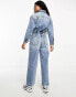 Miss Selfridge Petite denim boiler suit in blue wash