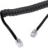 Фото #2 товара InLine Handset spiral cable - RJ10 4P4C M/M - black - max. 2m