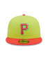 Men's Green, Red Pittsburgh Pirates 1979 World Series Cyber Highlighter 59FIFTY Fitted Hat Green, Red, 7 1/4 - фото #3