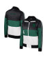 Women's Green Michigan State Spartans Color-Block Puffer Full-Zip Jacket