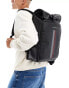 Tommy Hilfiger foundation roll top backpack in black