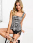 Фото #1 товара ASOS DESIGN elastic back sleeveless milkmaid top in gingham