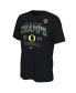 Фото #2 товара Men's Black Oregon Ducks 2024 Fiesta Bowl Champions Locker Room T-shirt