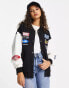 Фото #1 товара Pull&Bear oversized moto cross jacket in black