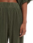 Фото #5 товара ONLY boxy plisse wide leg trousers co-ord in khaki