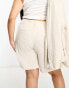 Фото #6 товара Vero Moda Curve linen touch relaxed short co-ord in oatmeal