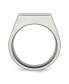 ფოტო #2 პროდუქტის Titanium Brushed and Polished Signet Ring