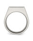 Titanium Brushed and Polished Signet Ring Серый, 12 - фото #2