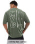 ASOS DESIGN oversized t-shirt in green with New York city back print grün, XS - Chest 36 - фото #1