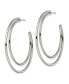Фото #3 товара Stainless Steel Polished Hoop Earrings