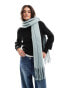 Фото #1 товара Object soft chunky tassel scarf in slate blue