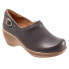 Softwalk Minna S2253-072 Womens Brown Wide Leather Slip On Clog Flats Shoes