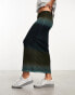 Фото #4 товара Pimkie mesh column maxi skirt in blue ombre