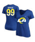 Women's Aaron Donald Royal Los Angeles Rams Super Bowl LVI Bound Plus Size Name and Number V-Neck T-shirt