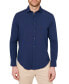 ფოტო #1 პროდუქტის Men's Slim Fit Non-Iron Solid Performance Button-Down Shirt