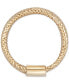 ფოტო #3 პროდუქტის Openwork Mesh Stretch Ring in 14k Gold, Made in Italy