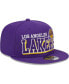 Фото #4 товара Men's Purple Los Angeles Lakers Gameday 59FIFTY Snapback Hat