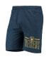 ფოტო #5 პროდუქტის Men's Navy, Gray Milwaukee Brewers Meter T-shirt and Shorts Sleep Set
