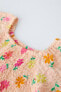 Фото #3 товара Рубашка из рельефной ткани с цветочным принтом ZARA