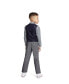 Toddler Boys Linen Look Machine Washable Vest Set