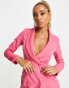 Фото #4 товара Missguided blazer dress in bright pink