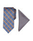 Men Marion Grid Tie & Pocket Square Set