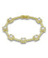 ფოტო #1 პროდუქტის Cubic Zirconia Princess Cut Stones Halo Link Bracelet