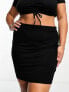 ASOS DESIGN Curve jersey pencil mini skirt in black