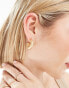 Фото #1 товара DesignB London textured chunky hoop earrings in gold