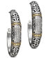 ფოტო #1 პროდუქტის Balissima by EFFY® Diamond Hoop Earrings (1/4 ct. t.w.) in 18k Gold and Sterling Silver
