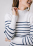 Фото #2 товара Women's Long Sleeve Mock Neck Breton Sweater
